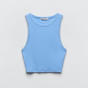 Zara high neck crop top